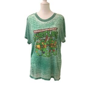Teenage Mutant Ninja Turtles Graphic T-Shirt, Green, Size Large